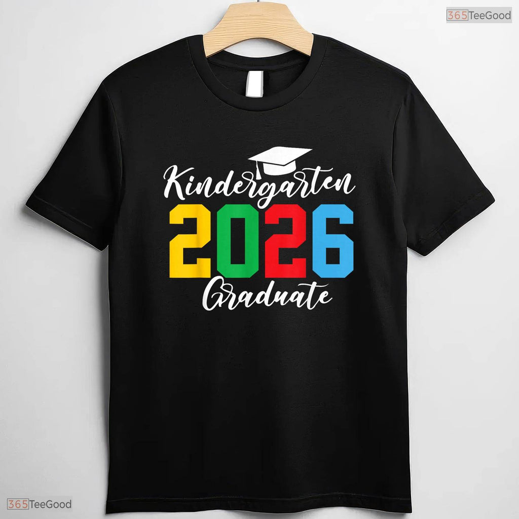 Kids Class Of 2026 Kindergarten Graduation Cute Moving Up Ceremony T-Shirt