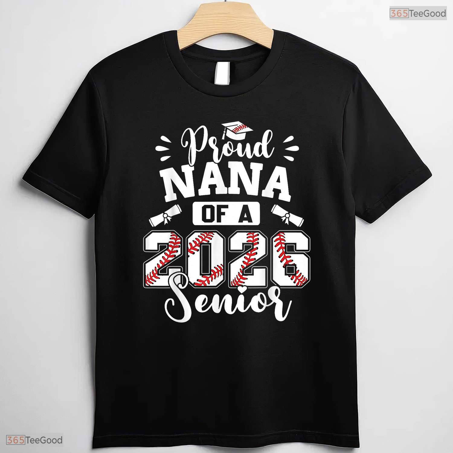 Proud Nana Of A 2026 Senior Baseball Player Graduate Sports Family T-Shirt