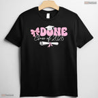 Cute Graduate Class of 2026 Done Graduation Coquette Bow Pink Trendy T-Shirt
