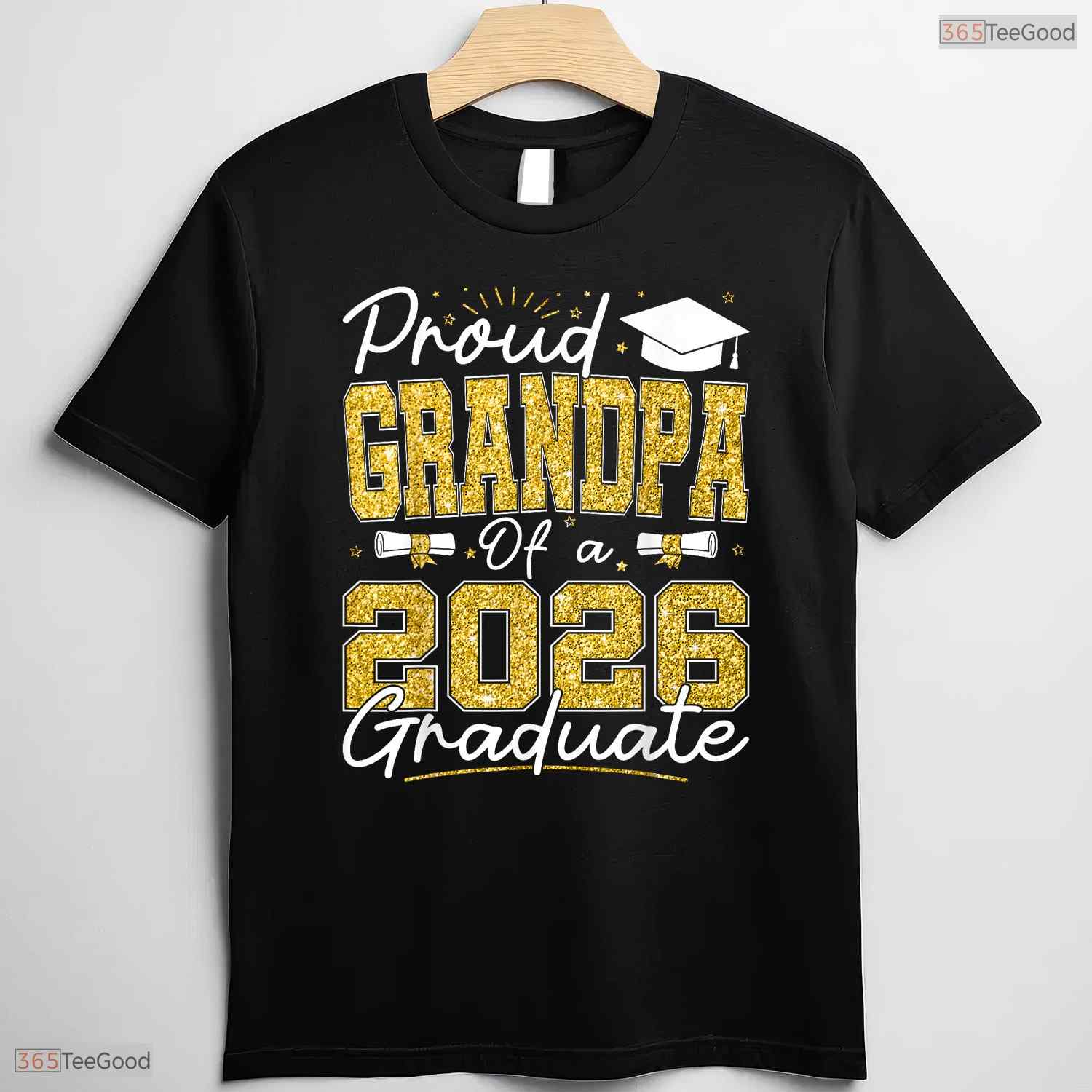Proud Grandpa Of A 2026 Graduate Senior Matching Family Ceremony Party T-Shirt