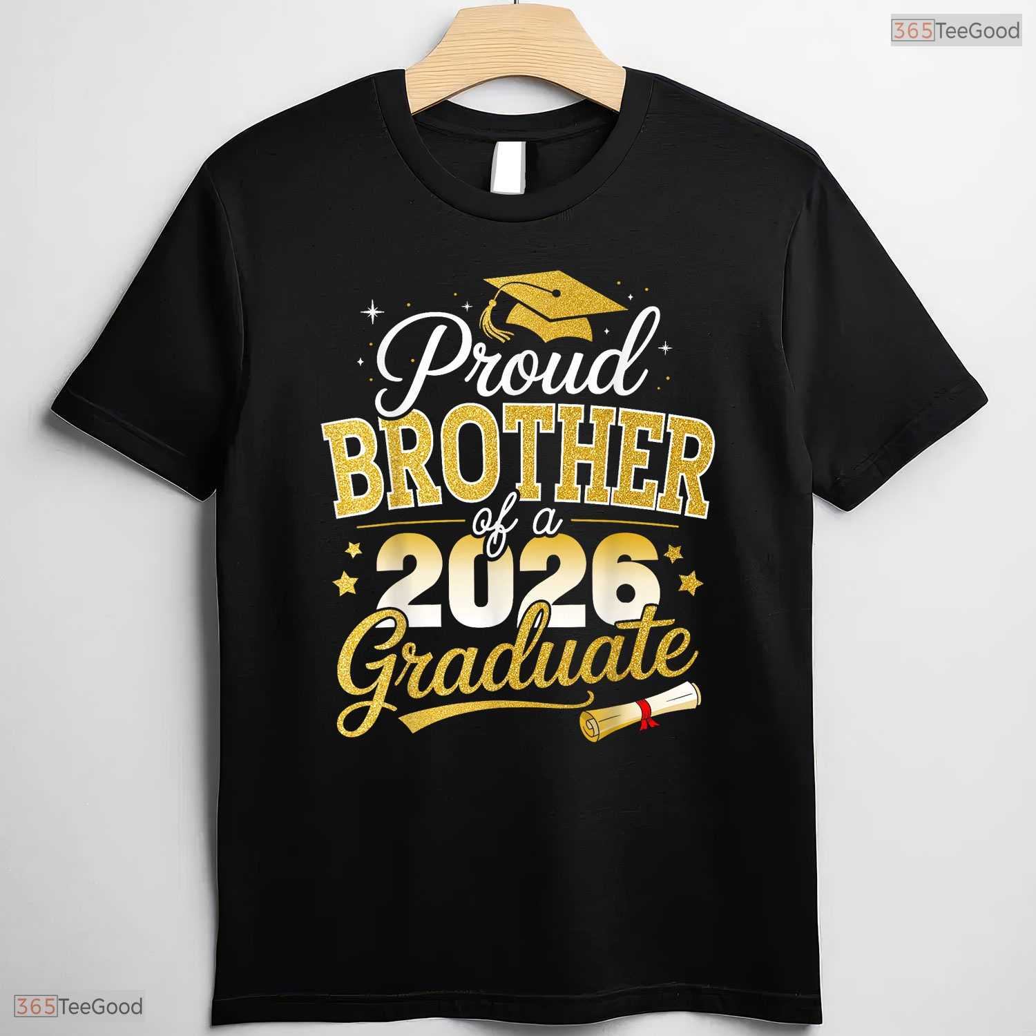 Proud Brother Of A Class Of 2026 Graduate High School Senior Ceremony T-Shirt