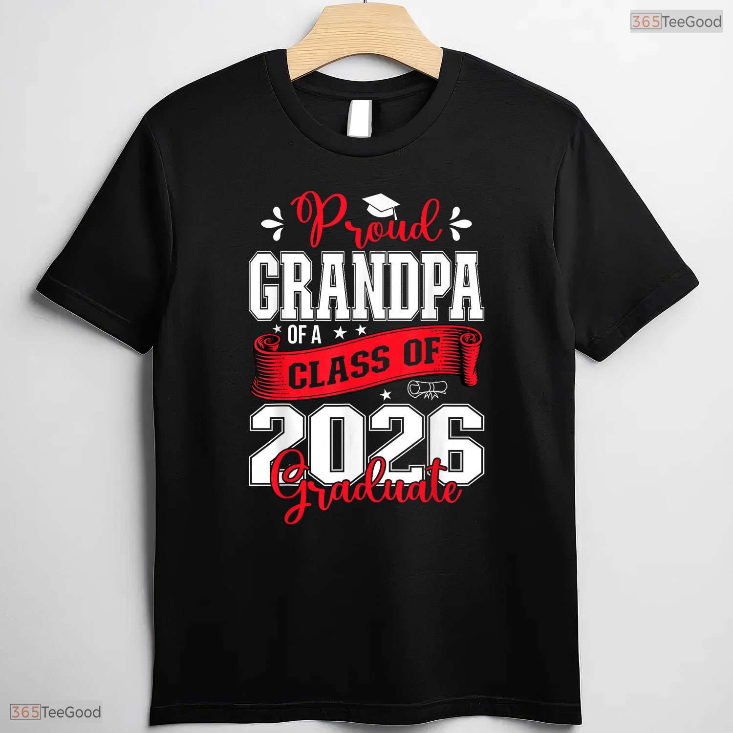 Proud Grandpa Of A Class Of 2026 Graduate High School Senior Celebration Shirt