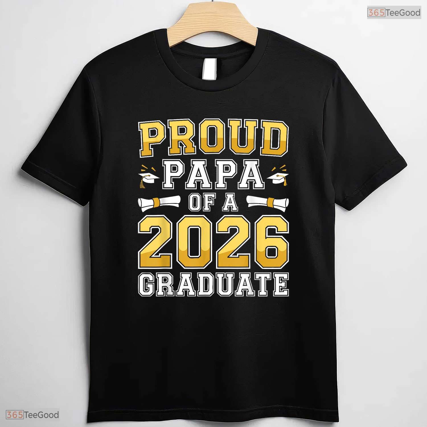 Proud Papa Of A 2026 Graduate High School Senior Class Matching Family T-Shirt