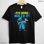 Funny Dabbing Boy 5th Grade Nailed It Elementary School Youth Graduation Shirt