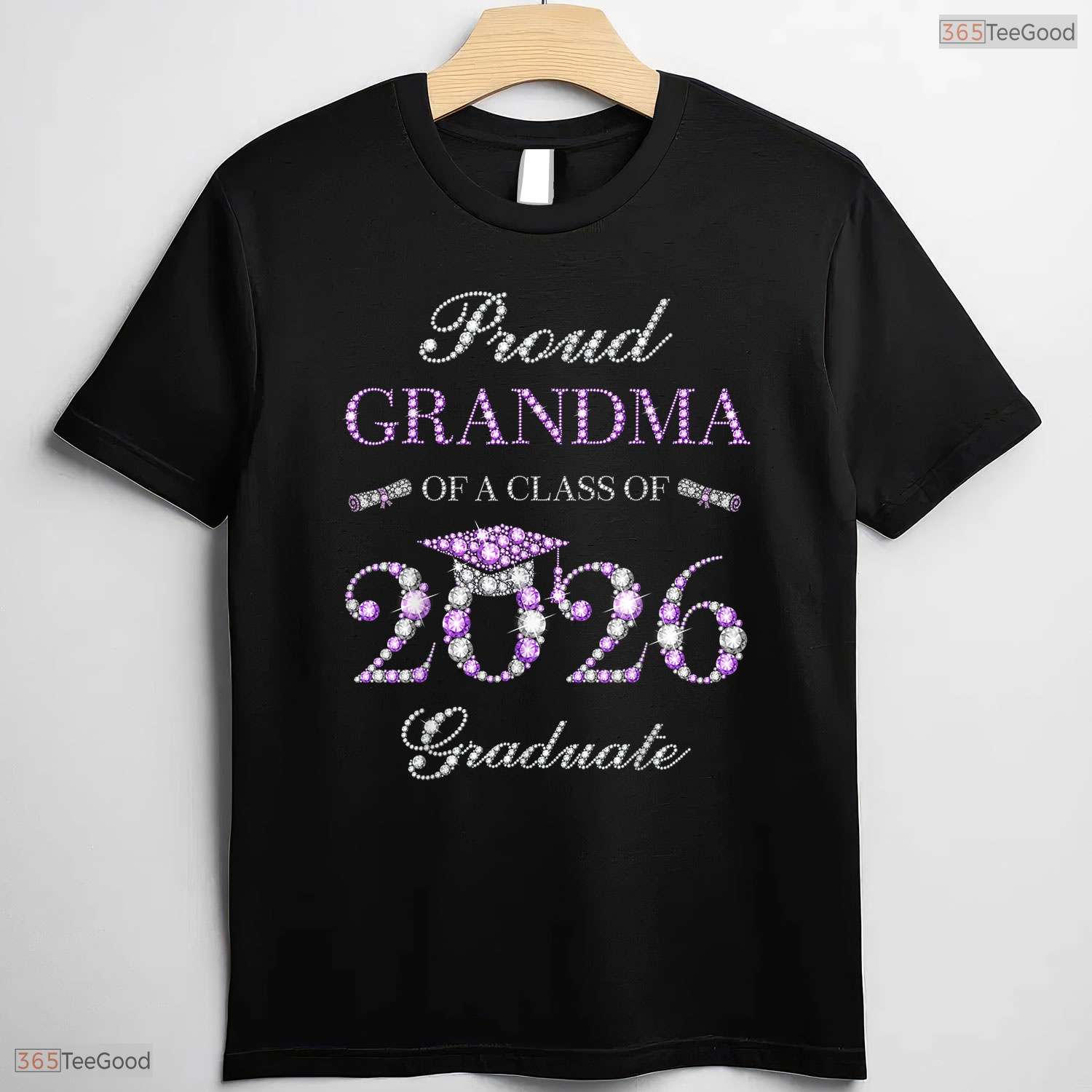Proud Grandma Of A Class Of 2026 Graduate College High School Ceremony T-Shirt