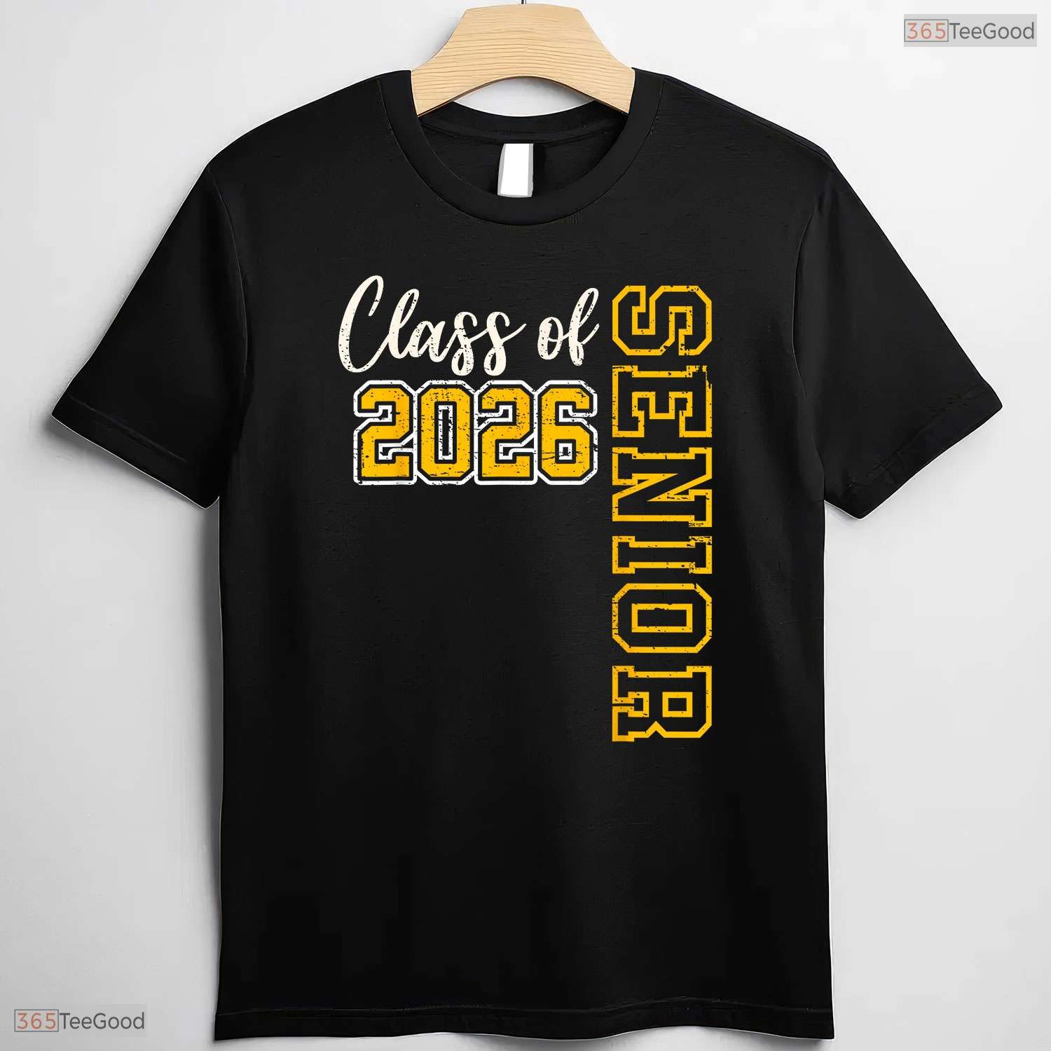 Class Of 2026 Senior High School Graduation Black And Gold Party T-Shirt