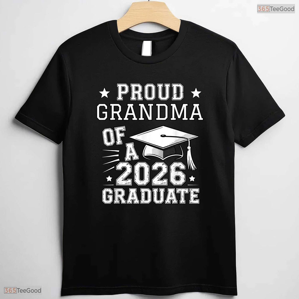 Cute Proud Grandma Of A 2026 Graduate Matching Family Graduation T-Shirt