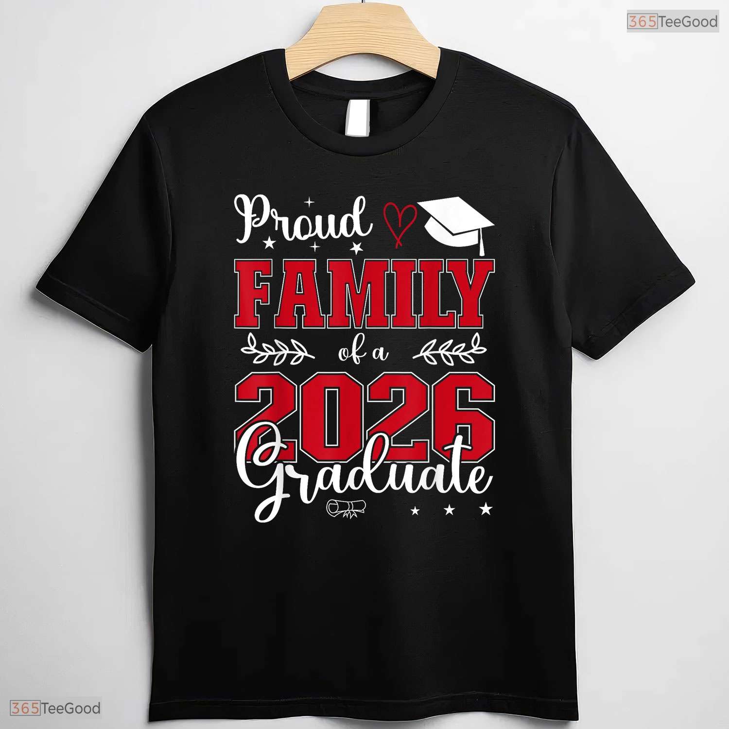 Proud Family Of A Class Of 2026 Graduate High School Ceremony Party T-Shirt