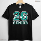 Class Of 2026 Senior Graduation Varsity Teal Letters High School T-Shirt