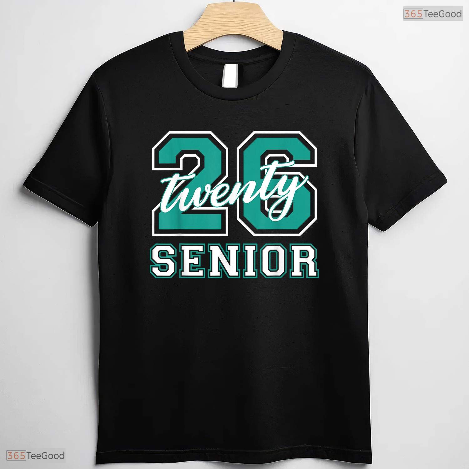Class Of 2026 Senior Graduation Varsity Teal Letters High School T-Shirt