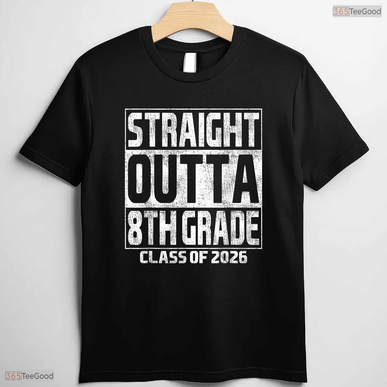 Straight Outta 8th Grade Graduation Class Of 2026 Middle School Transition T-Shirt