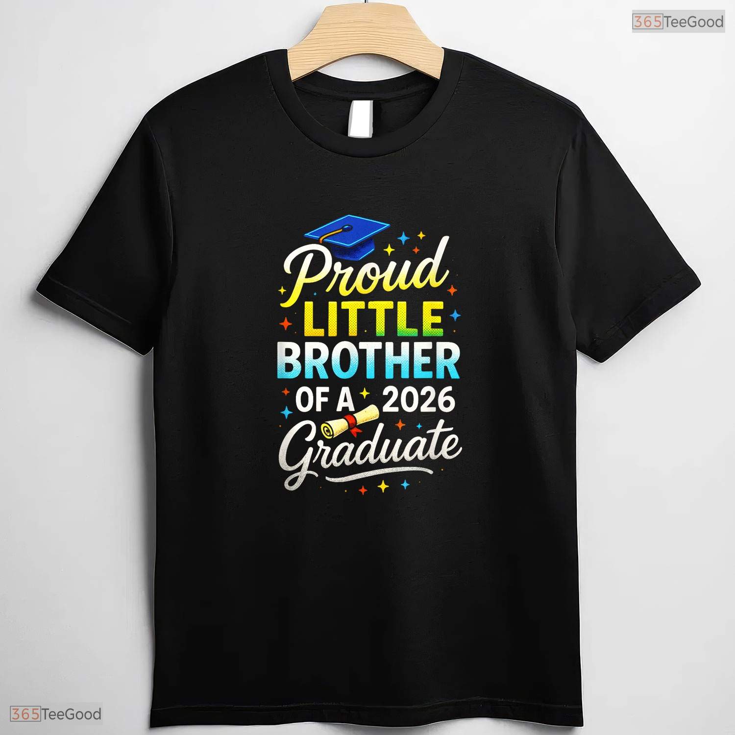 Proud Little Brother Of A 2026 Graduate High School Senior Family Party T-Shirt