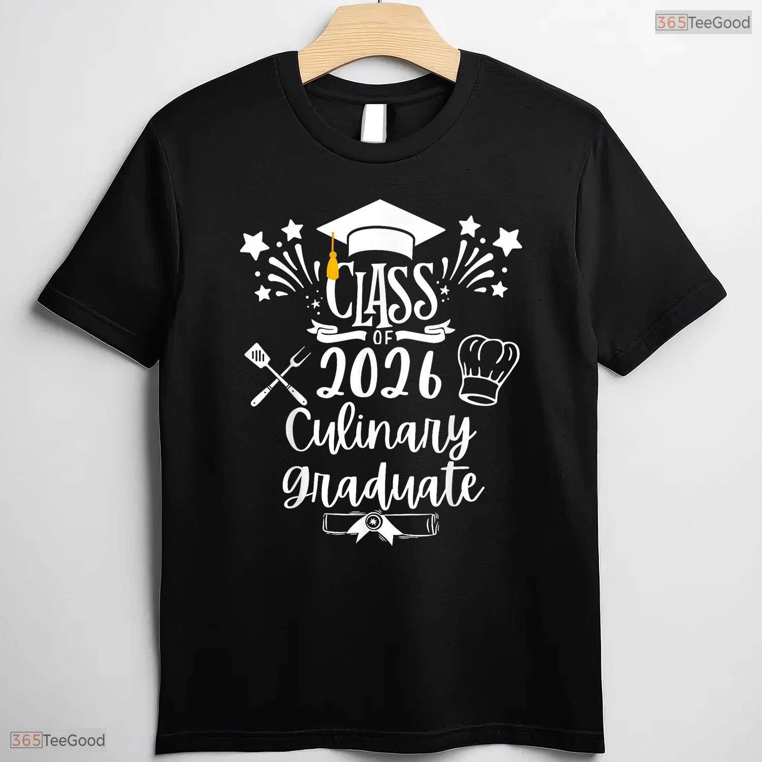 Class Of 2026 Culinary Arts Graduate Funny Food Cuisine Chef Graduation T-Shirt