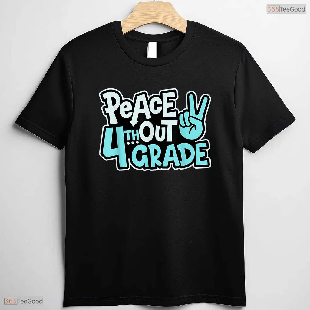 Peace Out 4th Grade Last Day Of School Fourth Grade Graduation Youth Kids T-Shirt