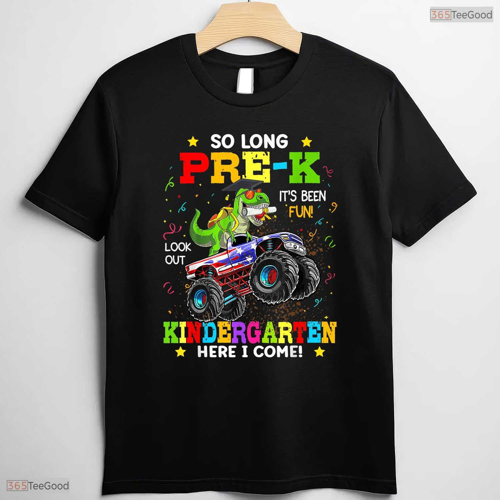 Cute Dinosaur Pre K Preschool Graduation Boys Last Day Of School Moving Up T-Shirt
