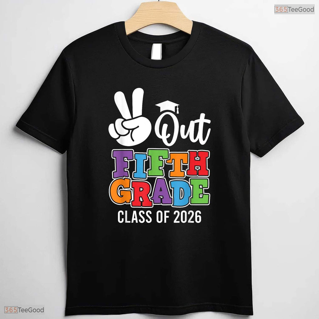 Peace Out 5th Grade 2026 Fifth Grade Grad Elementary School Moving Up Youth Shirt