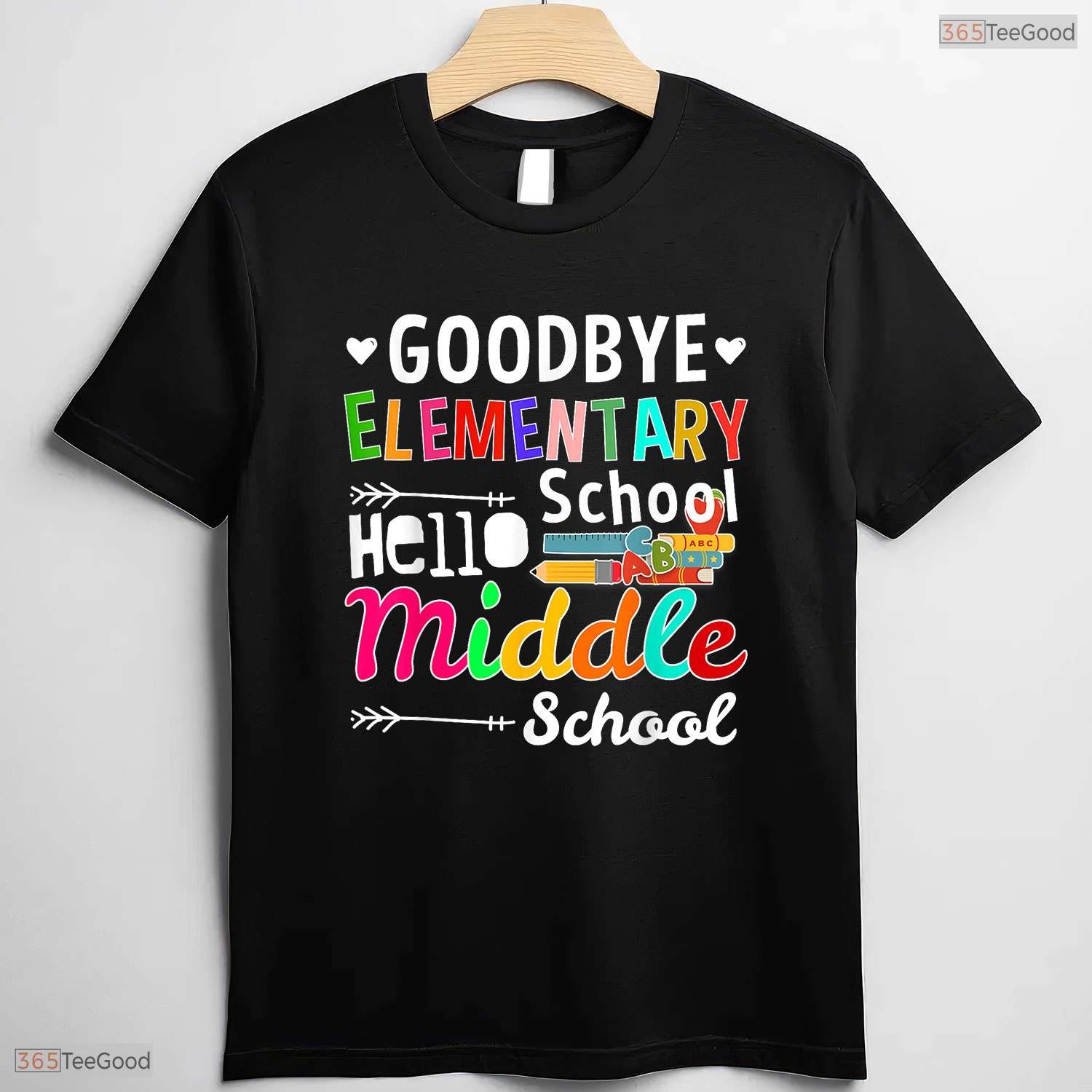 Hello Middle School Goodbye Elementary School Graduation Moving Up Ceremony T-Shirt