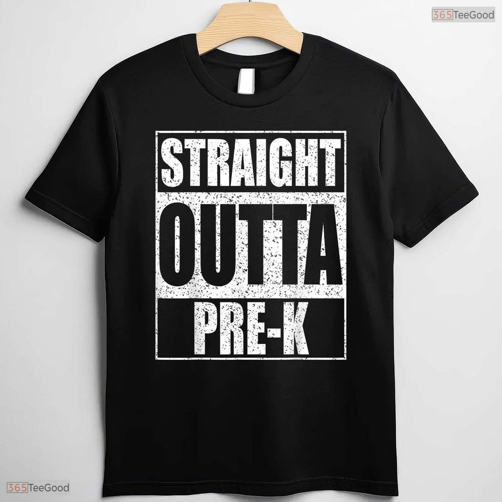 Straight Outta Pre K Preschool Graduate Boys Girls Moving Up Ceremony Shirt