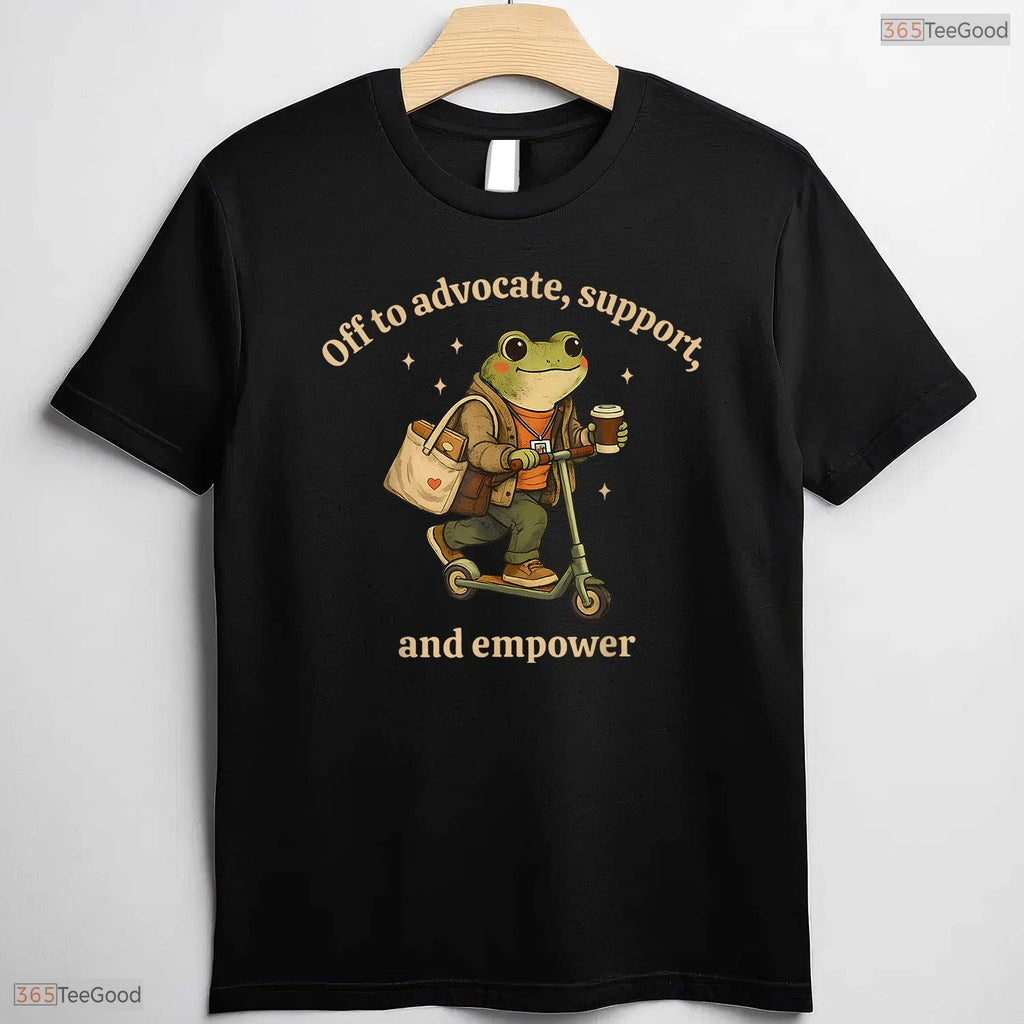 Off To Advocate Support Empower Funny Frog Social Worker Graduation T-Shirt