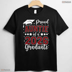 Proud Auntie Of A 2026 Graduate High School Senior Family Celebration T-Shirt