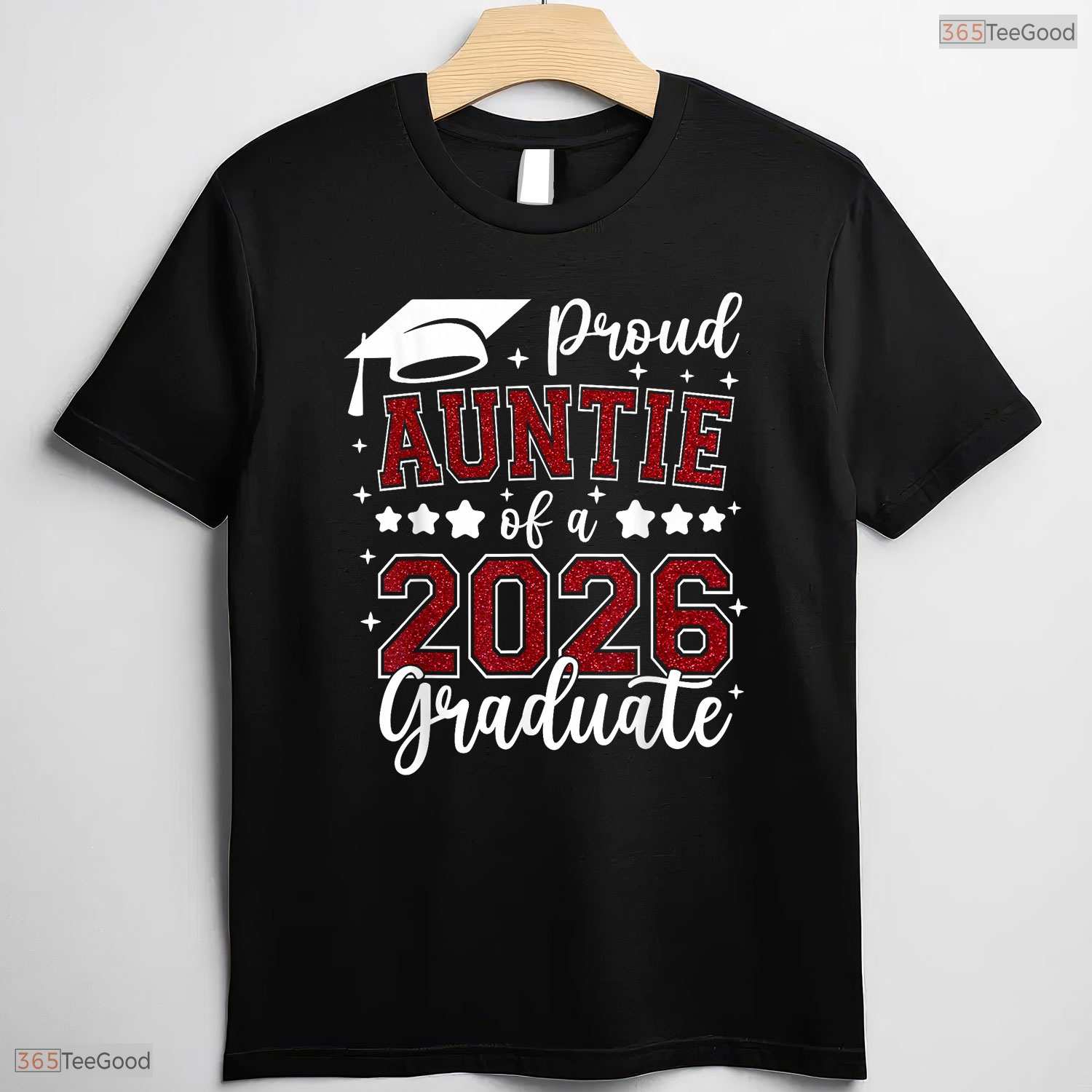 Proud Auntie Of A 2026 Graduate High School Senior Family Celebration T-Shirt