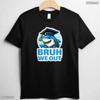 Bruh We Out Funny Shark Graduation Class Of 2026 Youth Elementary School T-Shirt