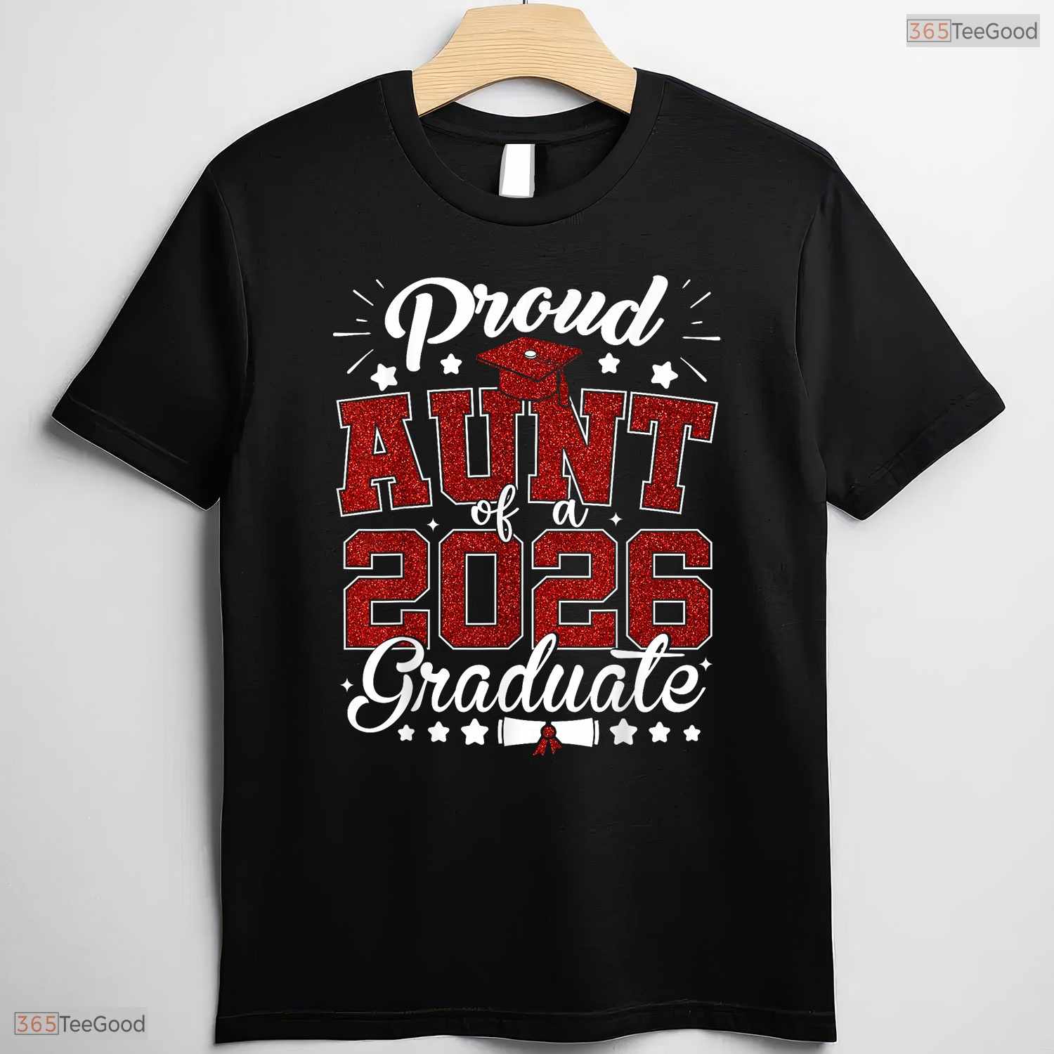 Supportive Proud Aunt Of A 2026 Graduate Senior Class Graduation Ceremony T-Shirt