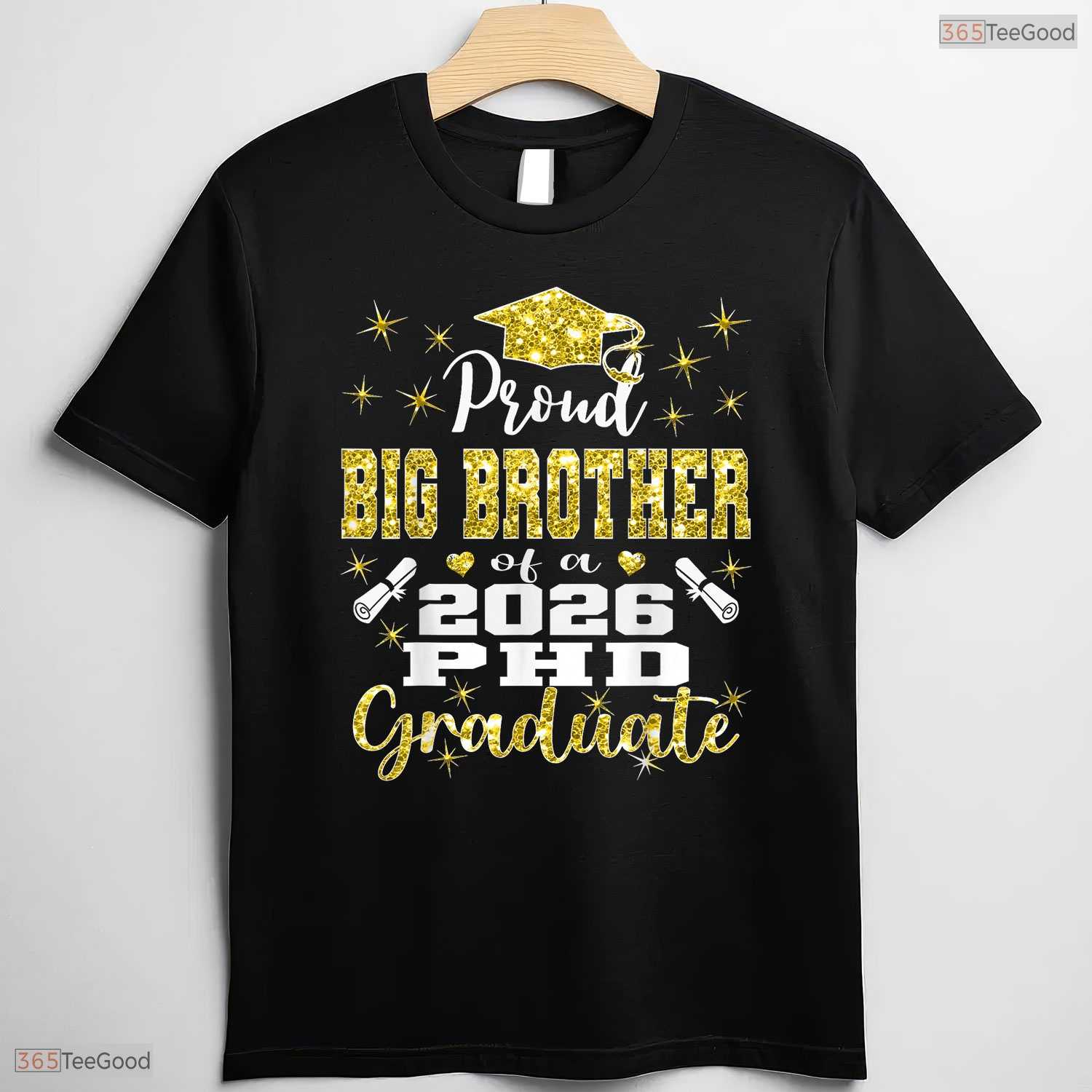 Proud Big Brother Class Of 2026 PhD Graduate Doctorate University Party T-Shirt