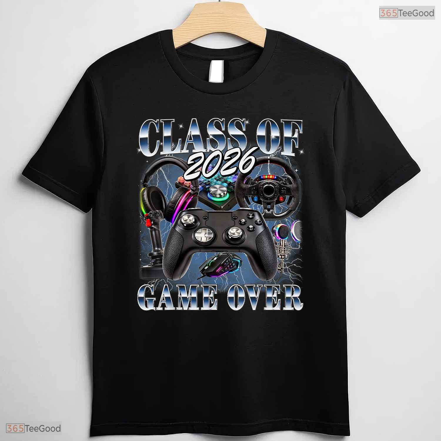 Retro Class Of 2026 Game Over Graduate 90s Style Senior Graduation Party T-Shirt