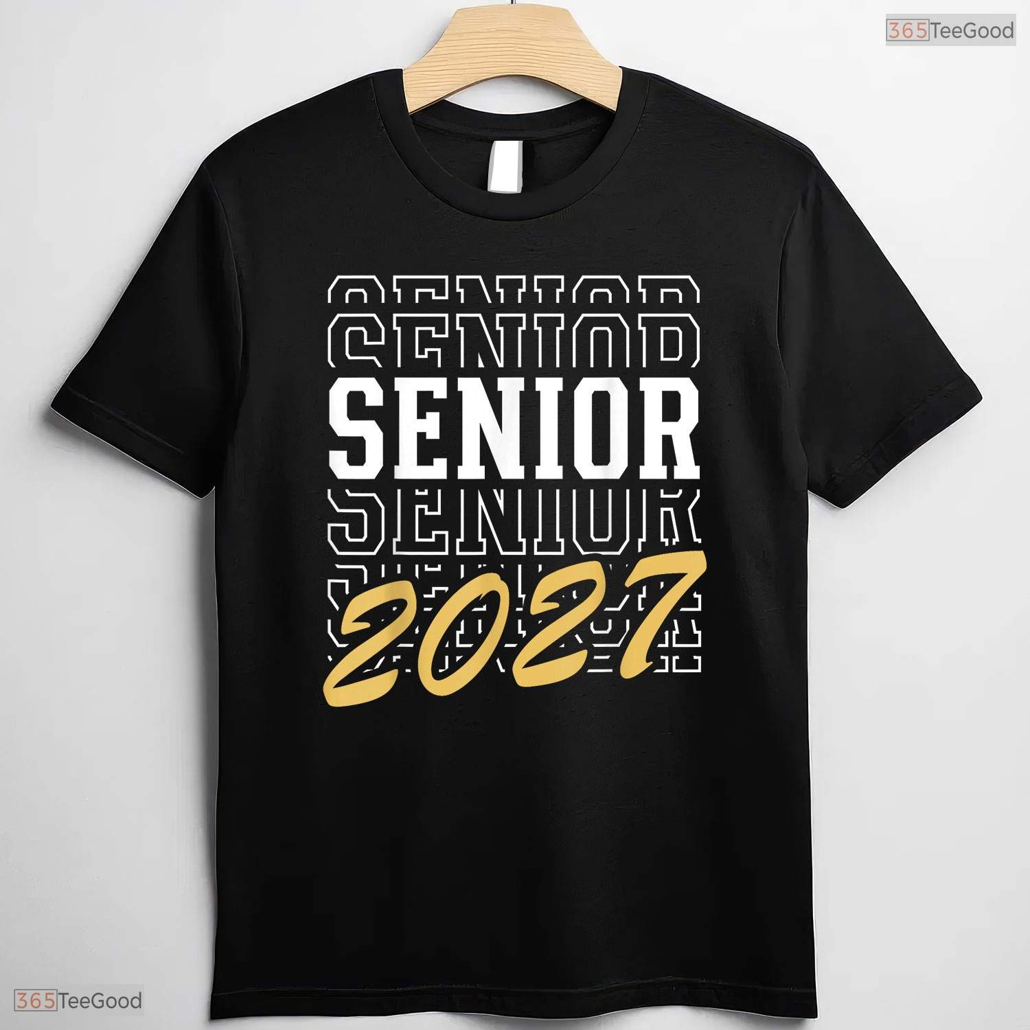 Senior Class Of 2027 Striped Graduate Student High School Celebration Apparel T-Shirt
