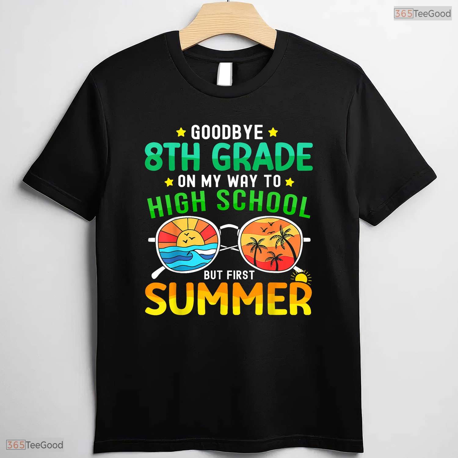 Goodbye 8th Grade Hello 9th Grade Summer Middle School Transition Graduation T-Shirt