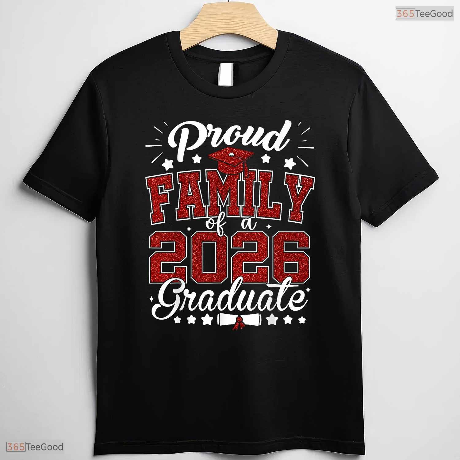 Proud Family Of A 2026 Graduate High School Senior Matching Ceremony Graduation Shirt