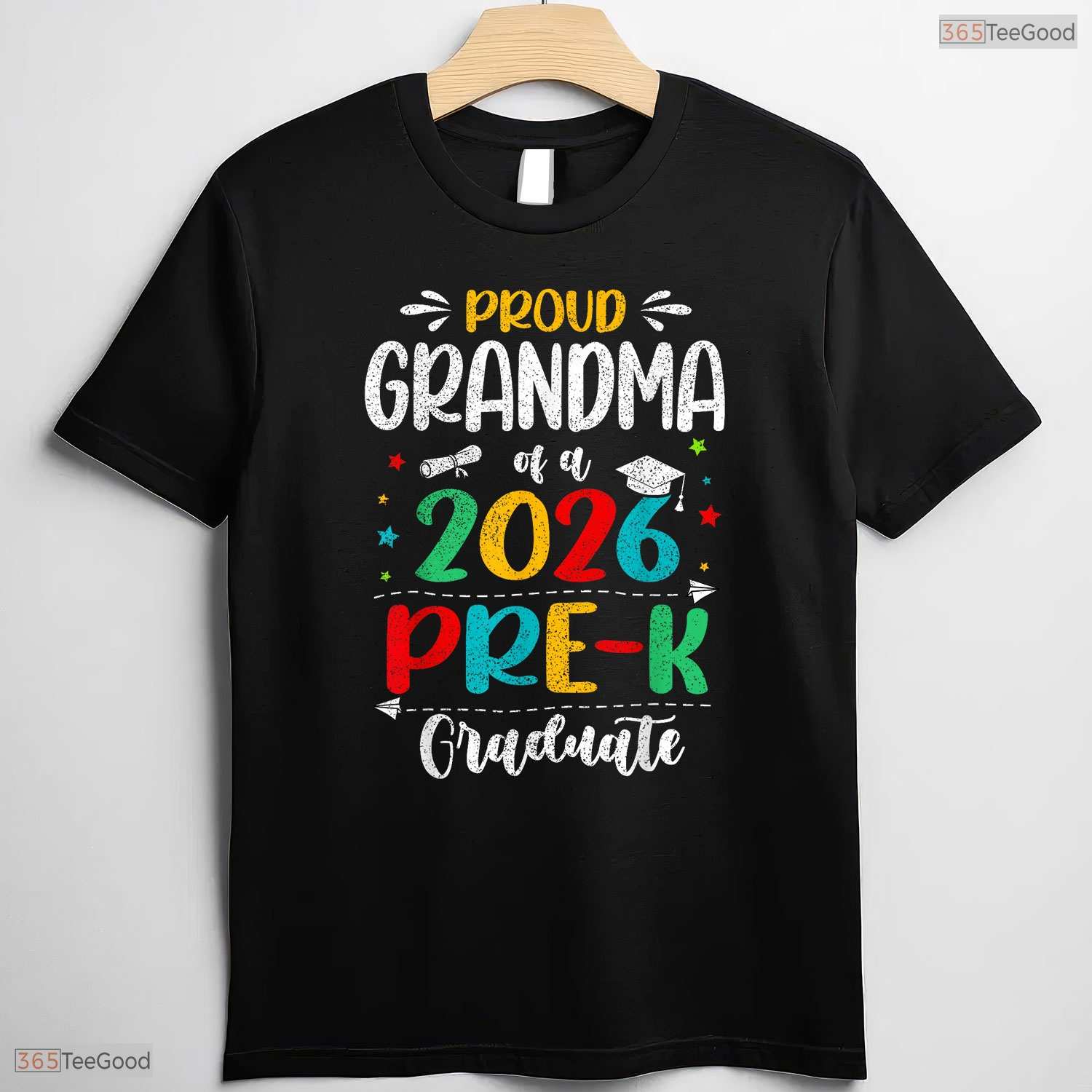 Proud Grandma Of A 2026 Pre-K Graduate Early Childhood Moving Up Ceremony T-Shirt