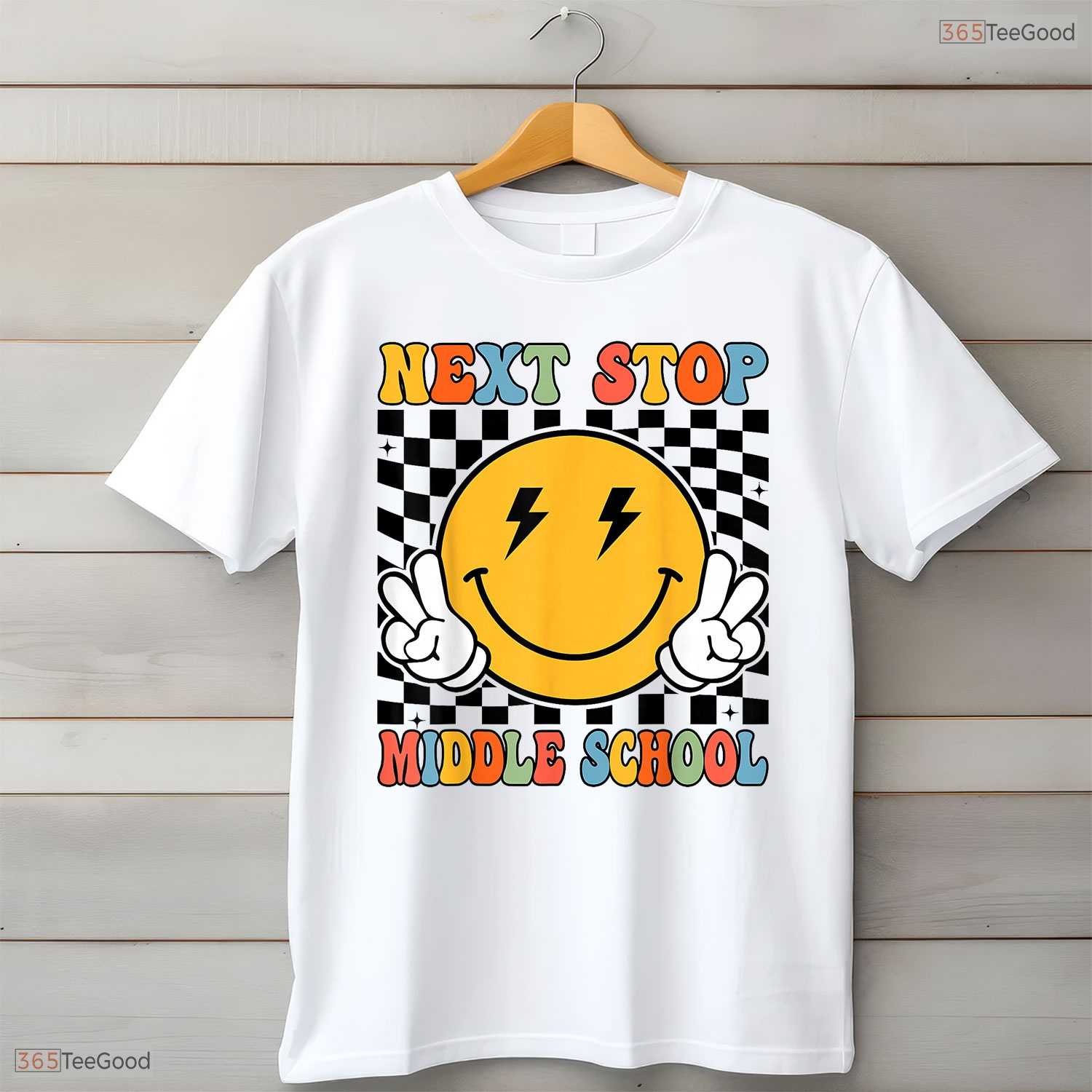 Groovy Next Stop Middle School Elementary School Youth Graduation T-Shirt