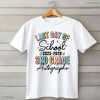 Last Day Of School Autograph 3rd Grade Graduation Memory Keepsake T-Shirt