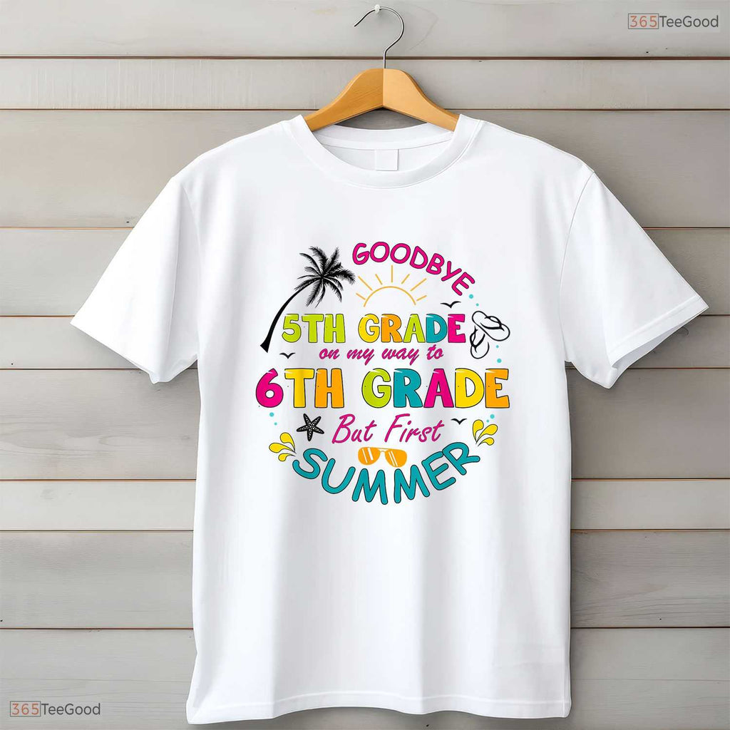 Goodbye 5th Grade Hello Middle School Summer Break Youth Graduation Shirt
