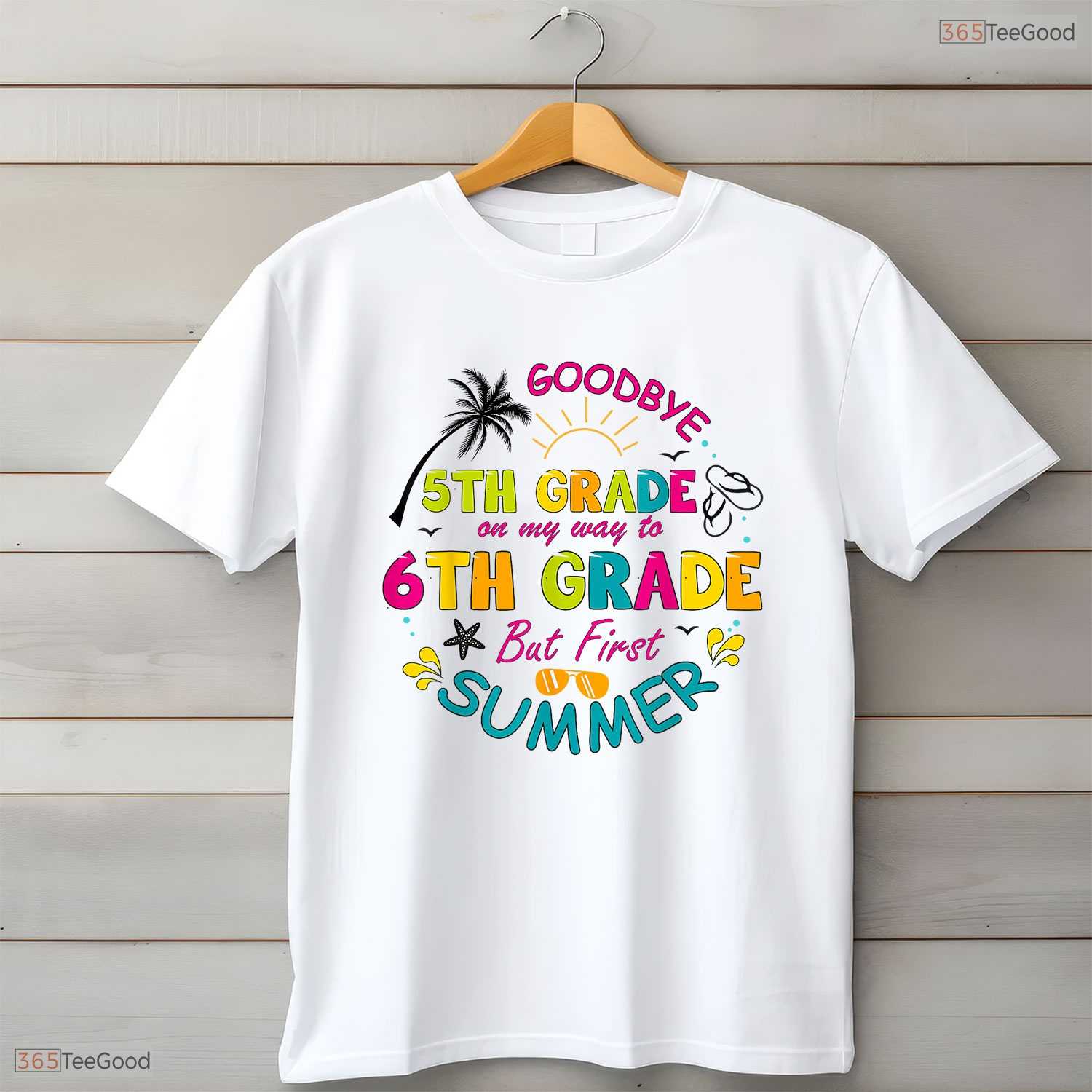 Goodbye 5th Grade Hello Middle School Summer Break Youth Graduation Shirt