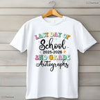 Last Day Of School Autograph 2nd Grade Graduation Signing Keepsake T-Shirt