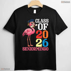 Seniormingo Funny Flamingo Class Of 2026 Senior Tropical Graduation T-Shirt