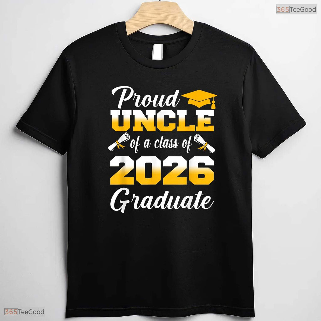 Proud Uncle Of A Class Of 2026 Graduate High School Senior Commemorative Shirt