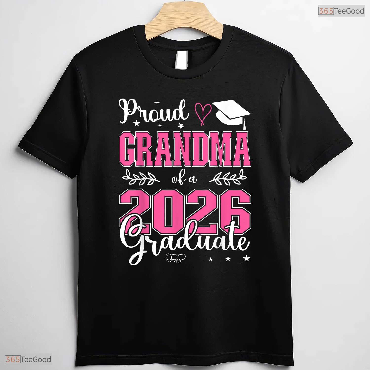 Proud Grandma Of A Class Of 2026 Graduate High School Senior Commemorative Shirt