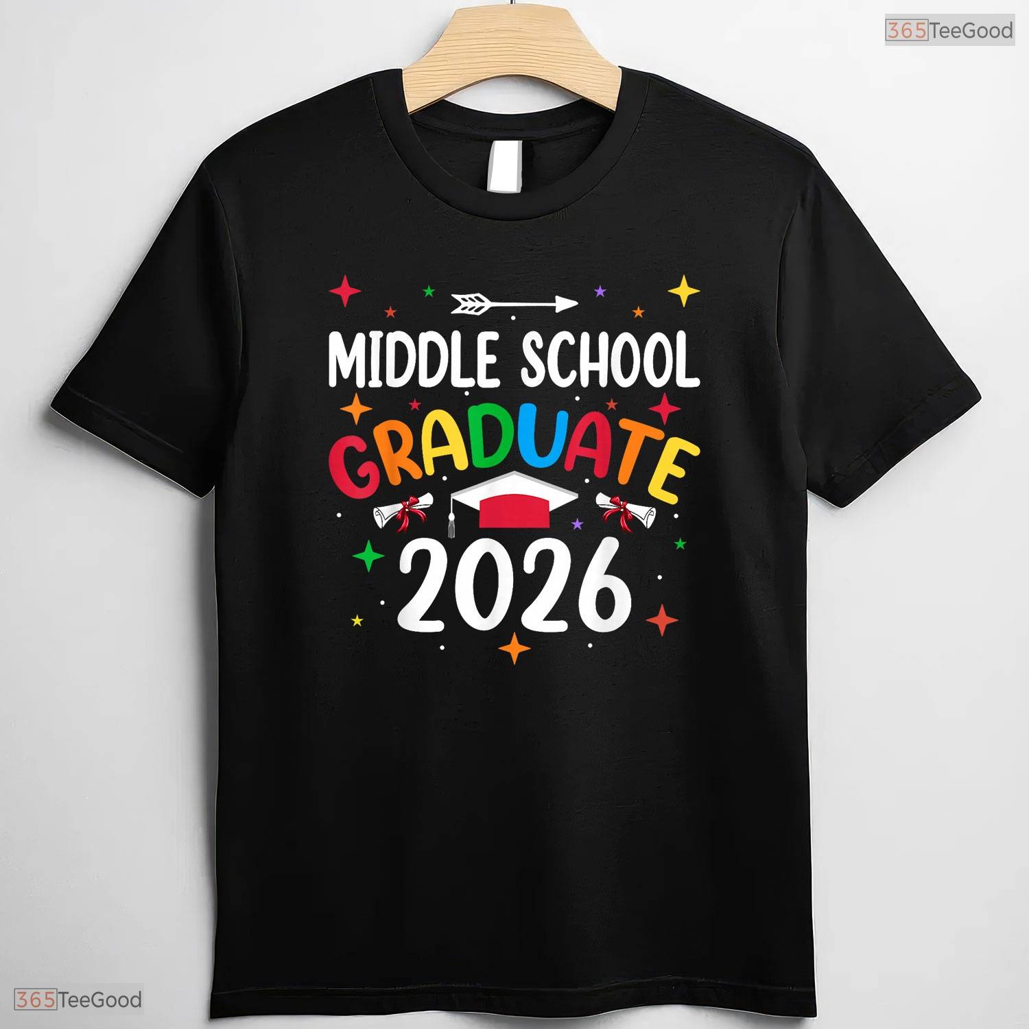 Class Of 2026 Middle School Graduate Moving Up Ceremony Youth Celebration T-Shirt