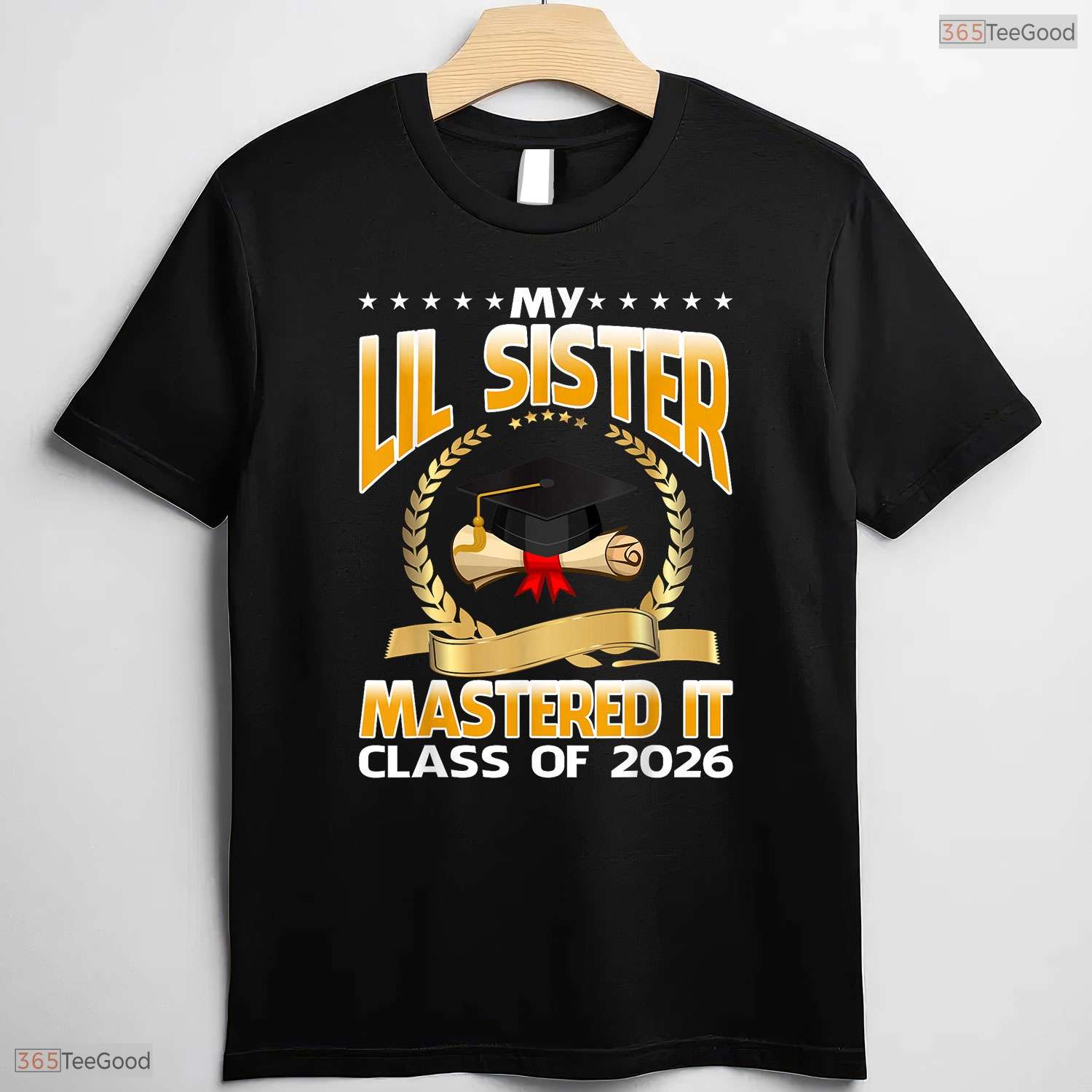 My Lil Sister Mastered It Class Of 2026 Masters Degree Family Graduation Shirt