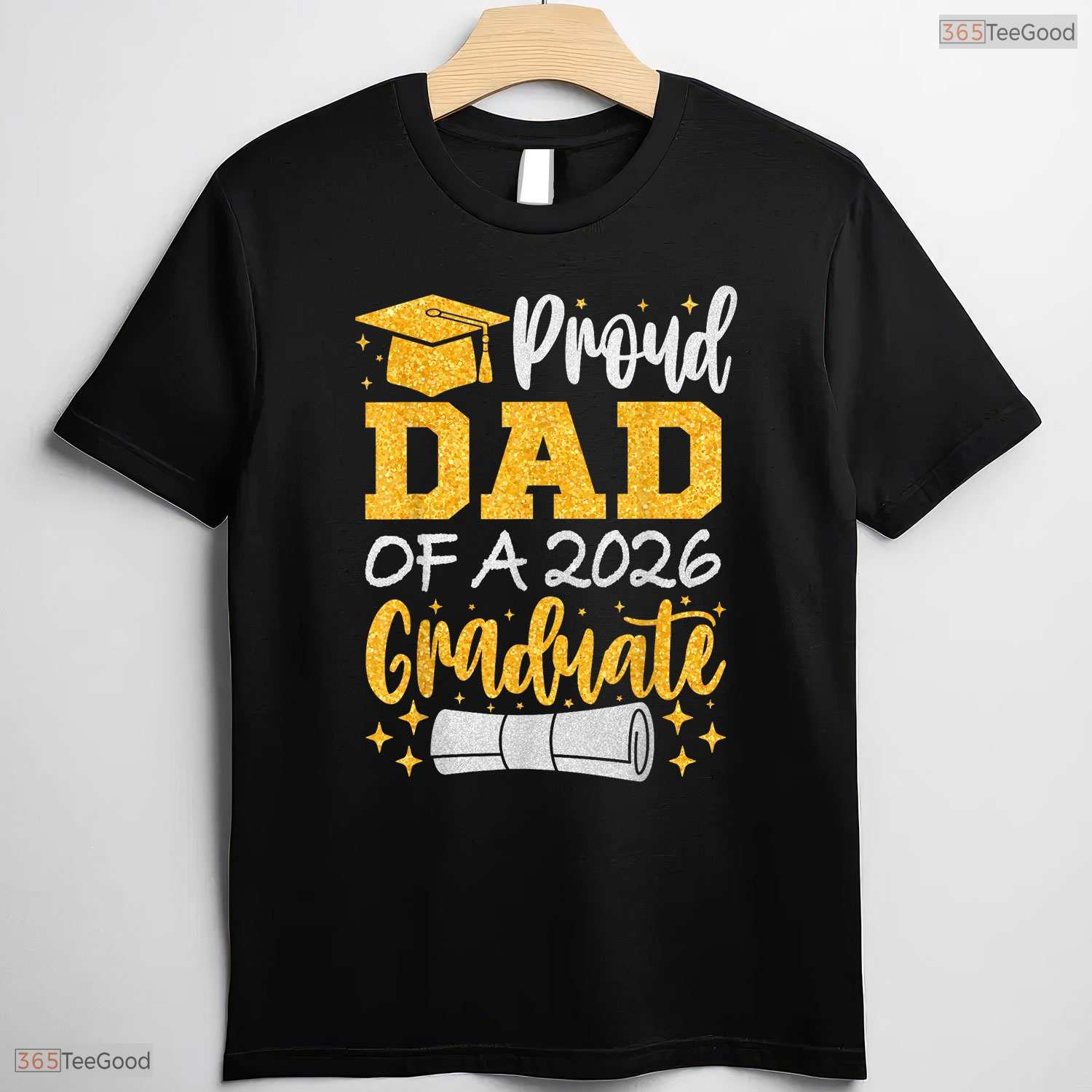 Proud Dad Of A 2026 Graduate High School Senior Class Ceremony Family T-Shirt