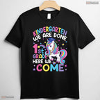 Cute Unicorn Kindergarten Graduation Class Of 2026 Moving Up Girls T-Shirt