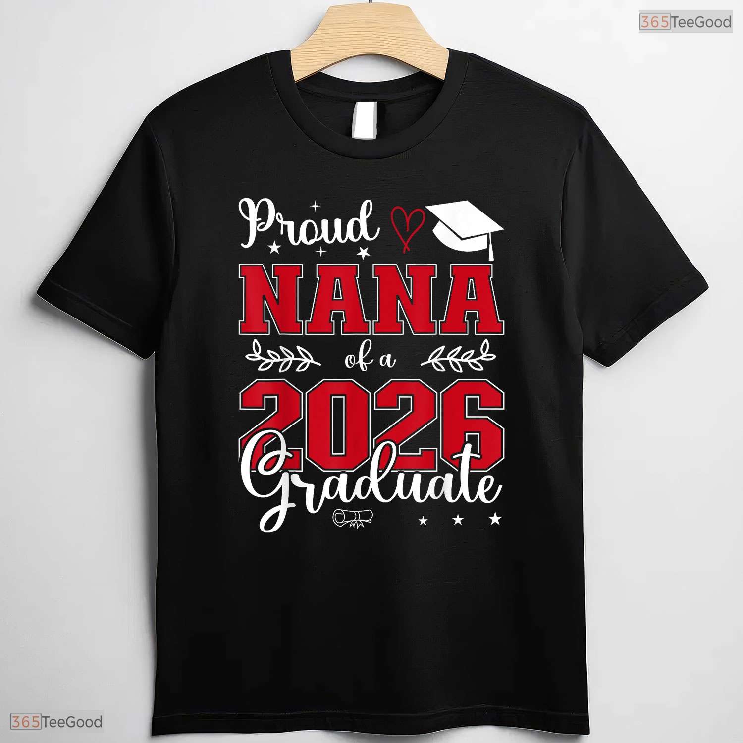 Proud Nana Of A Class Of 2026 Graduate High School Senior Commemorative Shirt