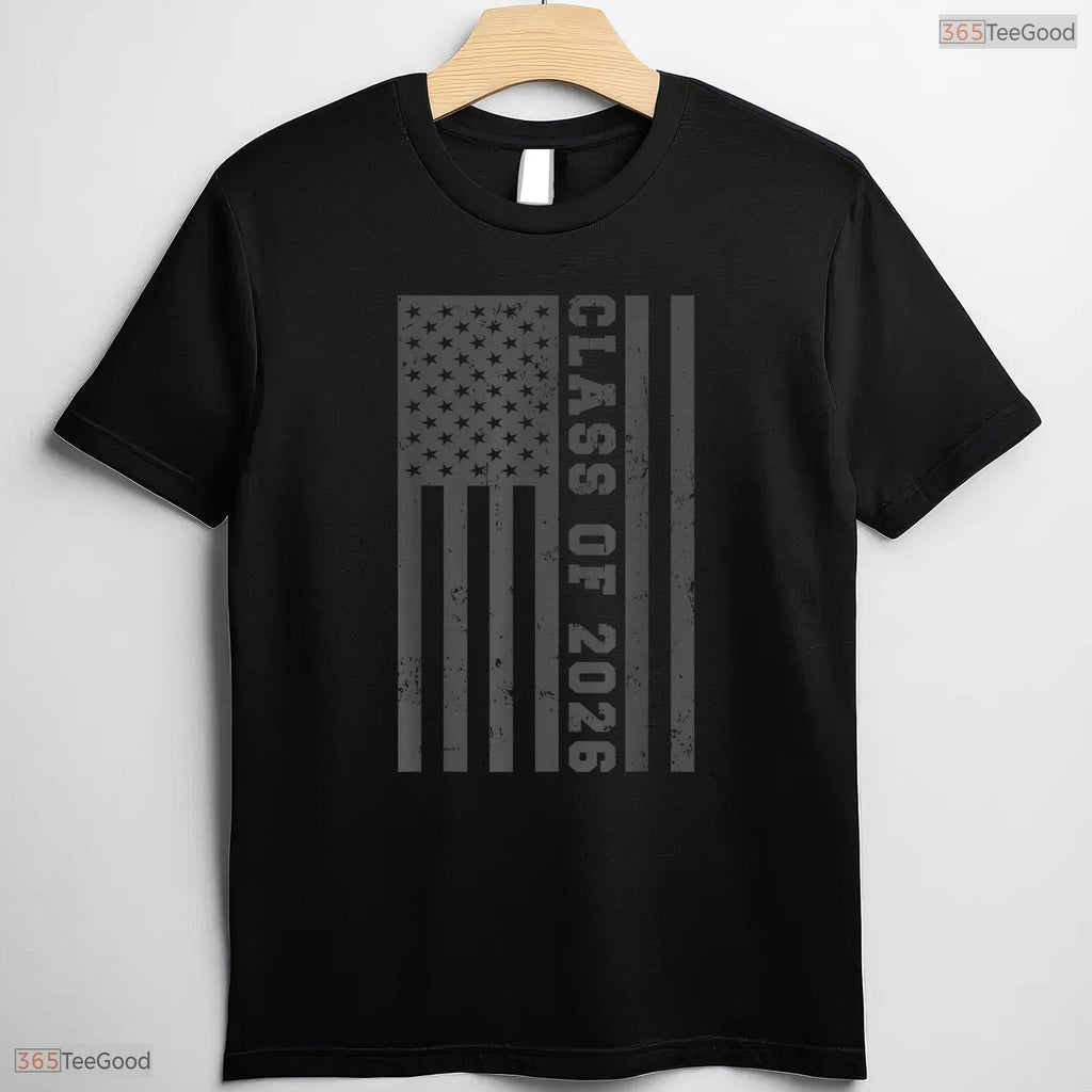 Senior Year 2026 American Flag USA Patriotic High School Graduation T-Shirt