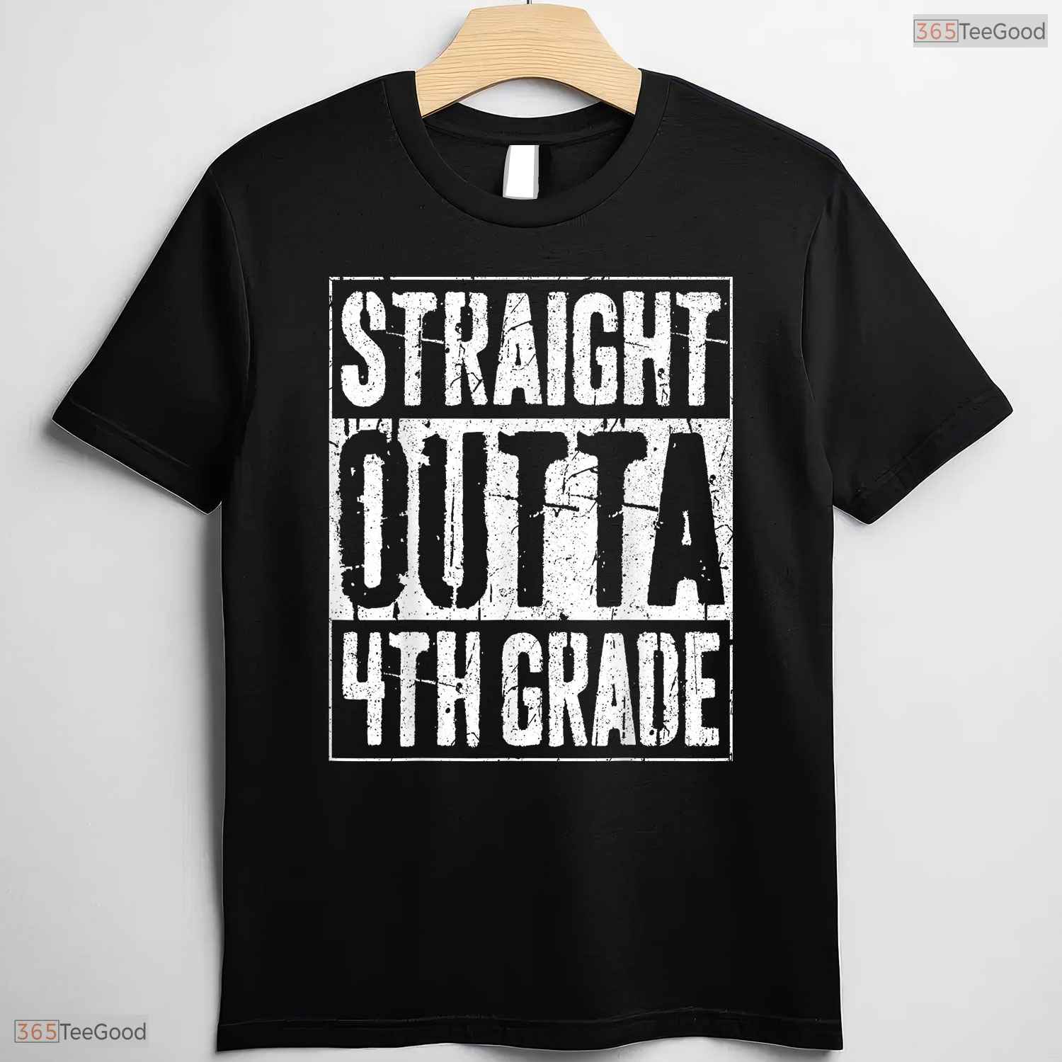 Straight Out Of 4th Grade Fourth Grade Graduation Youth Moving Up T-Shirt