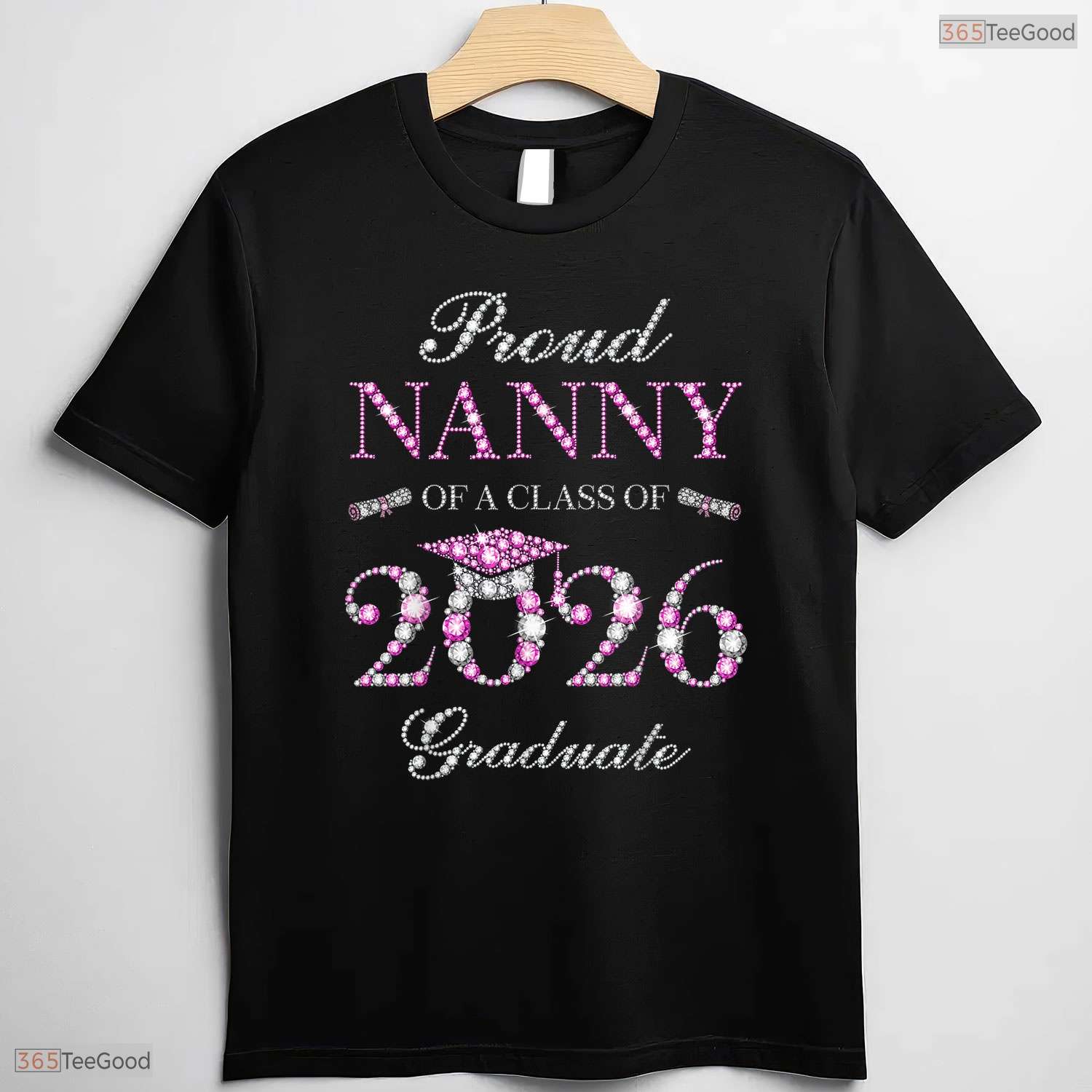 Proud Nanny Of A Class Of 2026 Graduate High School Commemorative T-Shirt
