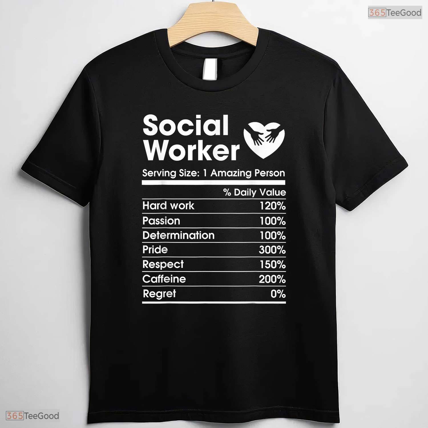 Social Worker Nutrition Facts Funny MSW Degree College Graduation T-Shirt